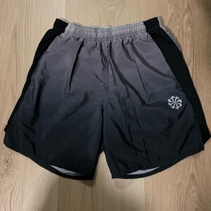Men's Black and Gray Shorts